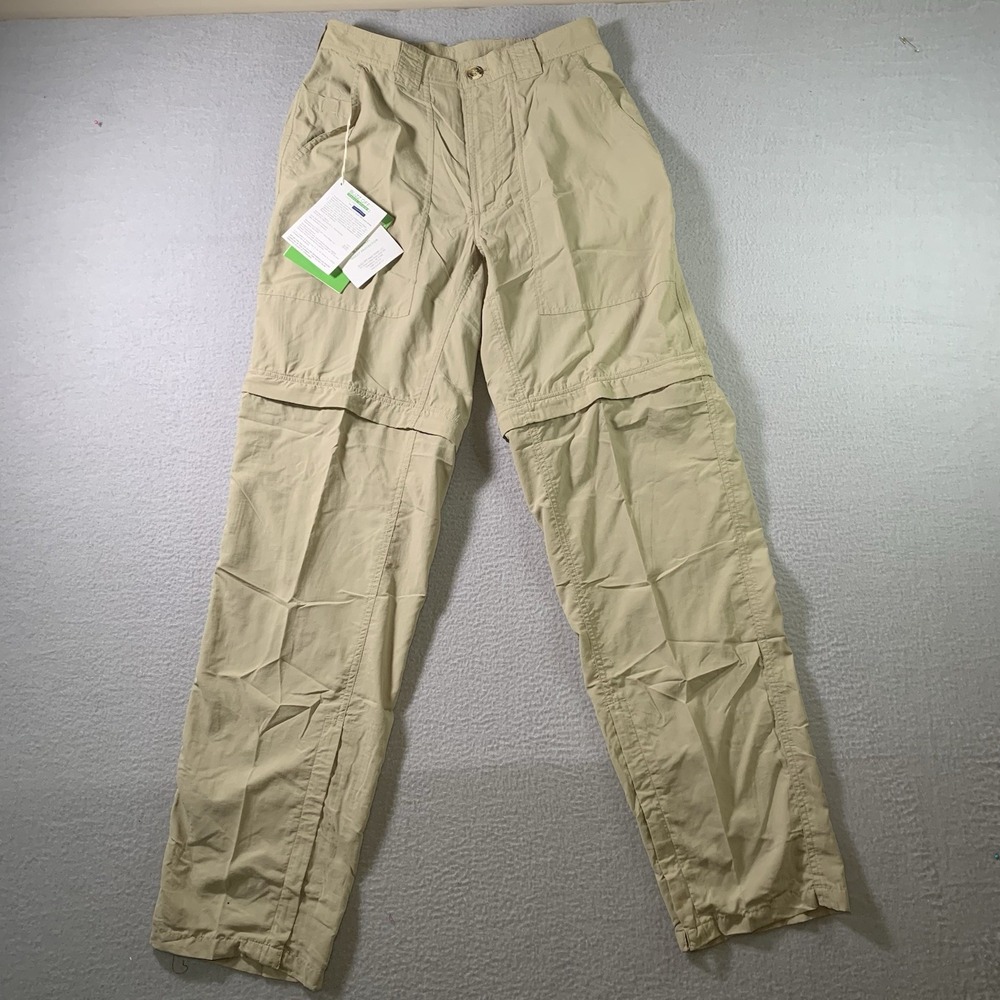 Insect Shield Pants Womens Buzz Off Small Zip-Off Khaki Hiking exofficio